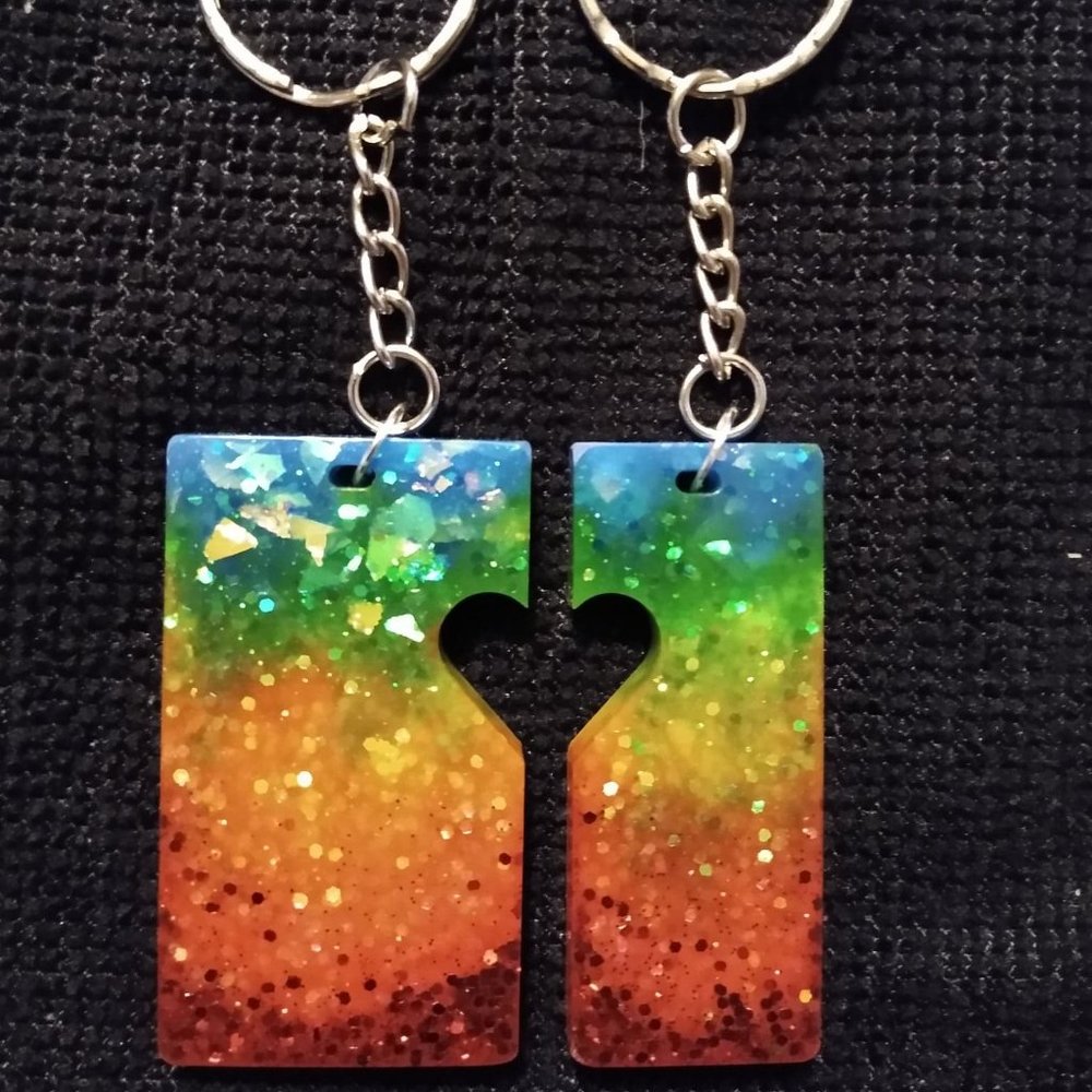 Homemade Best Friend/Mother-Daughter keychain set